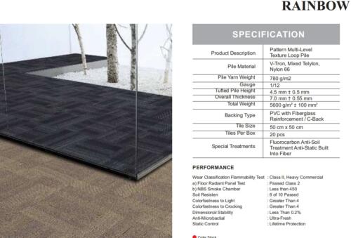 Karpet Tile Durafloor Rainbow
