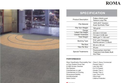 Karpet Tile Durafloor Roma